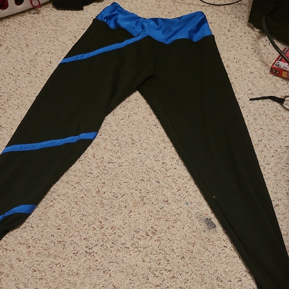 Black and Blue Leggings